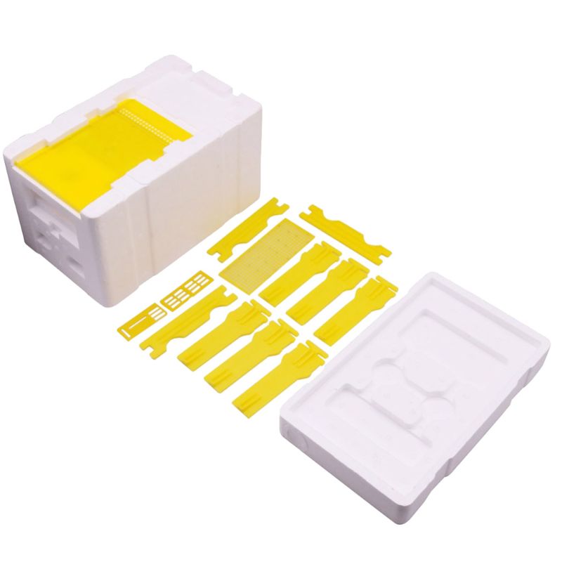 Bee Hive Beekeeping King Box Pollination Box Foam Frames Beekeeping Tool Kit