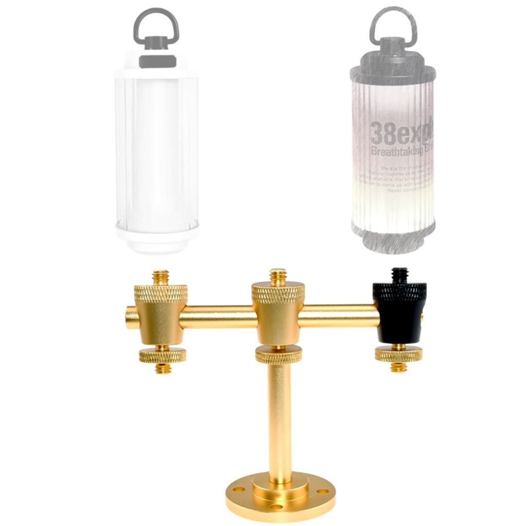 Soporte para lámpara de Camping, poste de luz desmontable, aleación de aluminio, soporte para luz exterior, colgador de lámpara, soporte adaptador para trípode de montaje 1/4-20