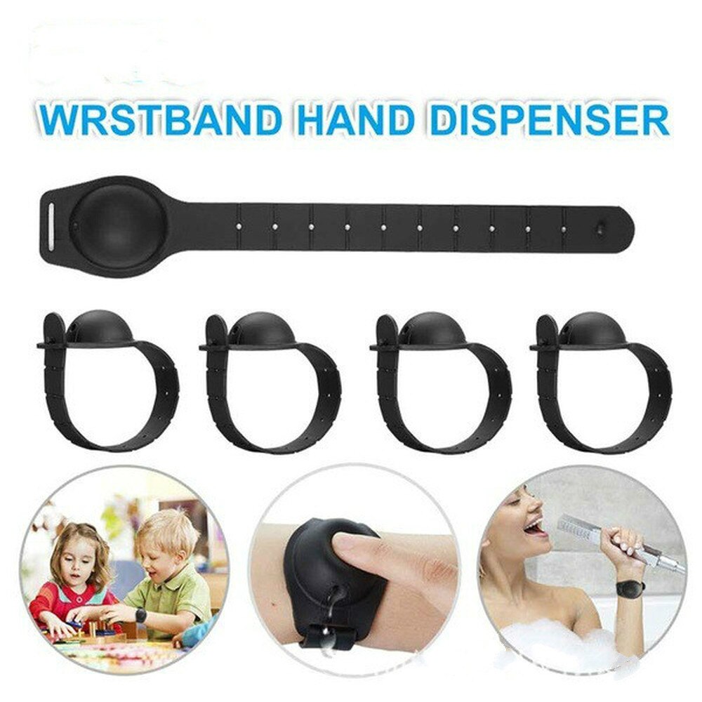 Bracelets réutilisables portables désinfectant pour les mains Bracelet de distribution Bracelet distributeur de main Bracelet en Silicone magasin désinfectant pour les mains