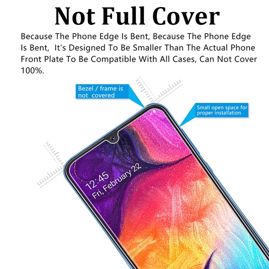 3 pièces De Protection En Verre Pour Samsung Galaxy A50 A30 A20 Protecteur D'écran Pour Samsung M10 M20 M30 A40 A70 A10 50 70 Verre Trempé