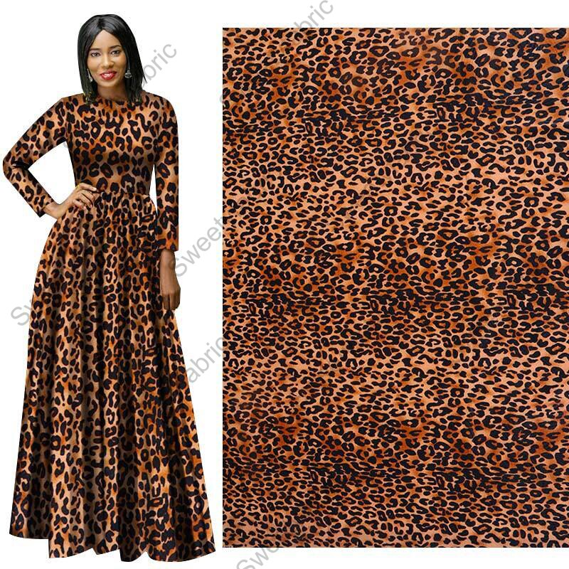 100% Polyester African Fabric Wax Leopard Veritable Printed Nederlands Pagne Holland For DIY Sewing ankara Textile