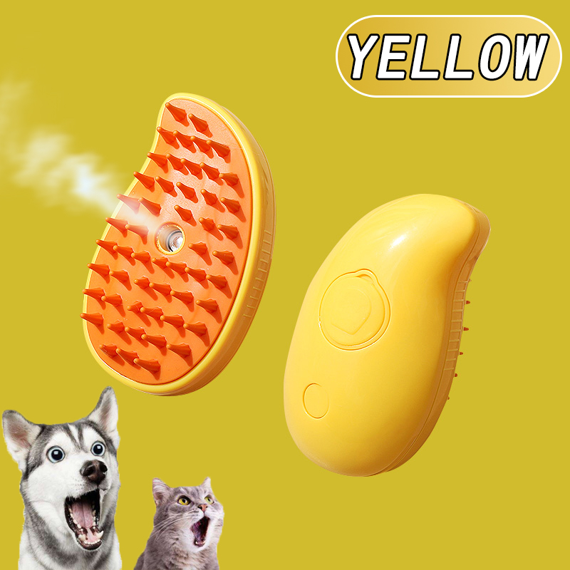 Brosse à vapeur électrique 3 en 1 pour chat, brosse à poils de chat, brosse de Massage pour chien, peigne de pulvérisation, toilettage pour animaux de compagnie, peignes d'épilation: Bleu