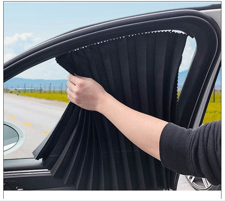 Auto Fenster Sonnenschutz Vorhang Magnet Sporn Einstellbare Auto Vorhang Sommer Sonnenschutz Fenster Bildschirm Tuch Auto Dekor Liefert