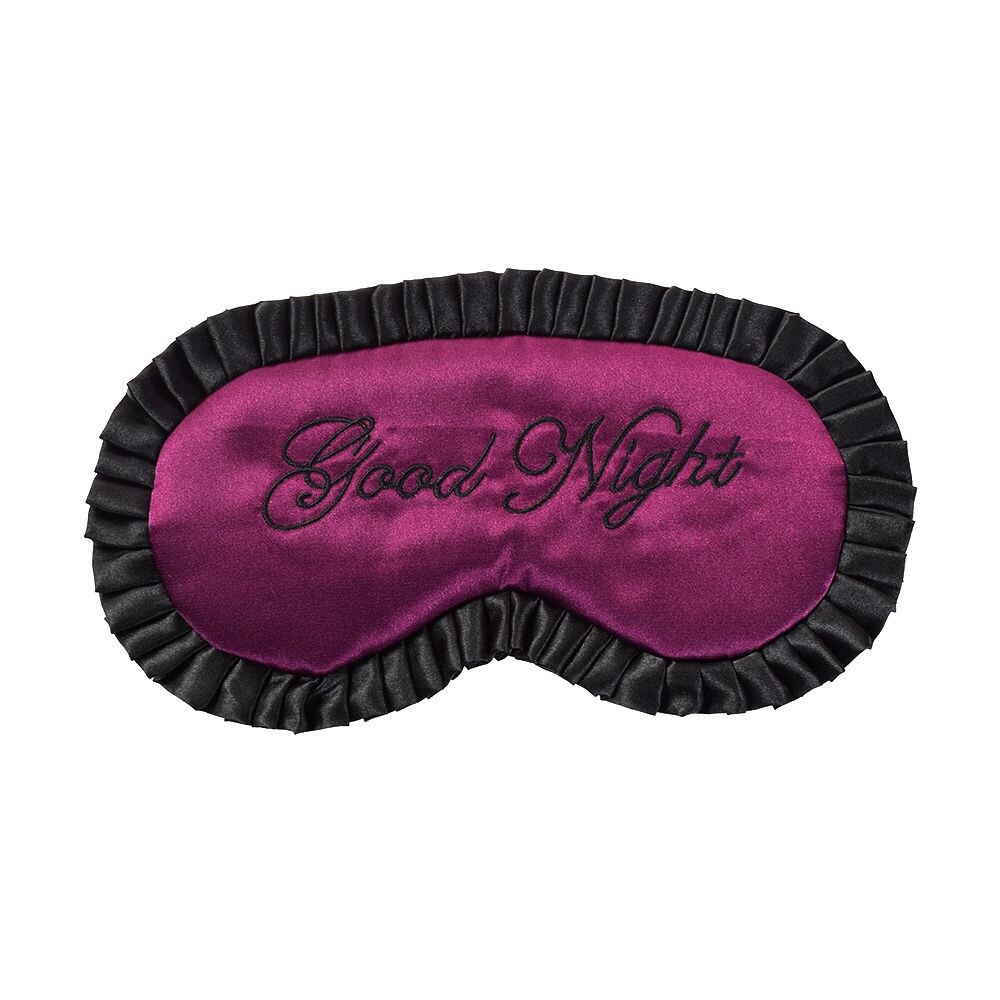 1 Pcs Eenvoudige Comfortabele Imitatie Zijde Satijn Woord Elegante Slaapmasker Eye Cover Verwijder Donkere Kringen Verlichten Vermoeidheid