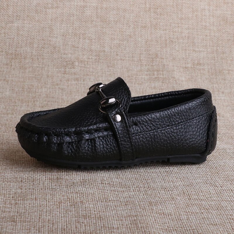 Våren pojkar flickor skinnshorts sneaker småbarn barn barn bröllopsshow skolklänning feta skor klassiska loafer mockasiner: Svart / 21