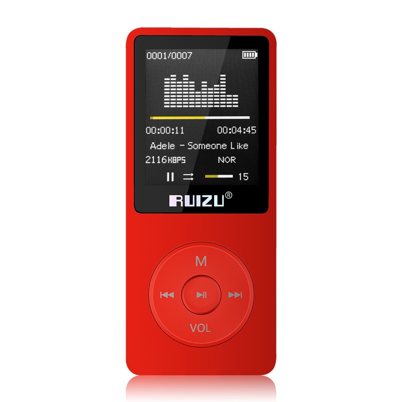 RUIZU X02 MP3 Player Portable Mp3 Can Play 80 hours With FM Radio E-Book,Clock,Voice Recorder
