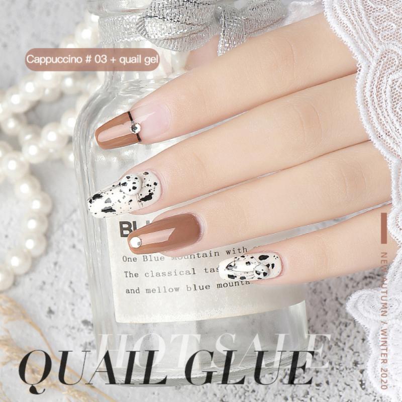 7.5ml caille oeuf Gel vernis Ail Art vernis imbiber coquille d'oeuf noir vernis à ongles Gel couleurs populaires UV Gel vernis à ongles