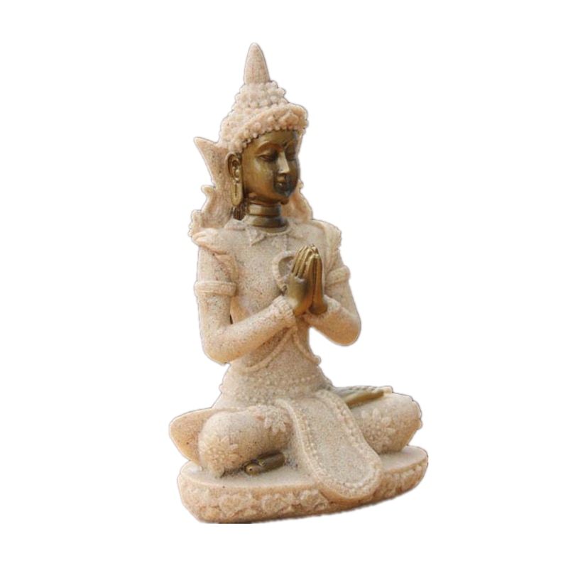 VILEAD Buddha Statue Thailand Buddha Skulptur Hindu Fengshui Figur Meditation Miniatur Innenraum Heimat Dekoration Handwerk