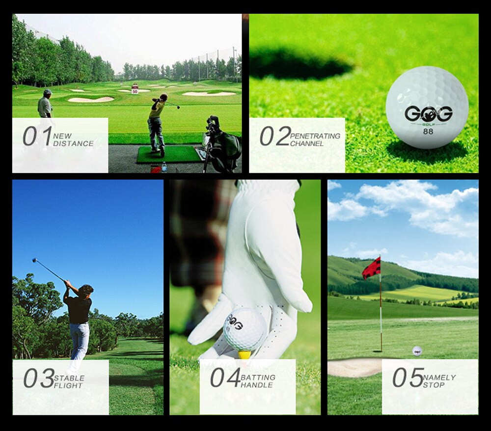 Golf Ball 3 layer Outdoor Sport Golf Game Training Match Competition Rubber Three Layers High Grade Golf Ball White