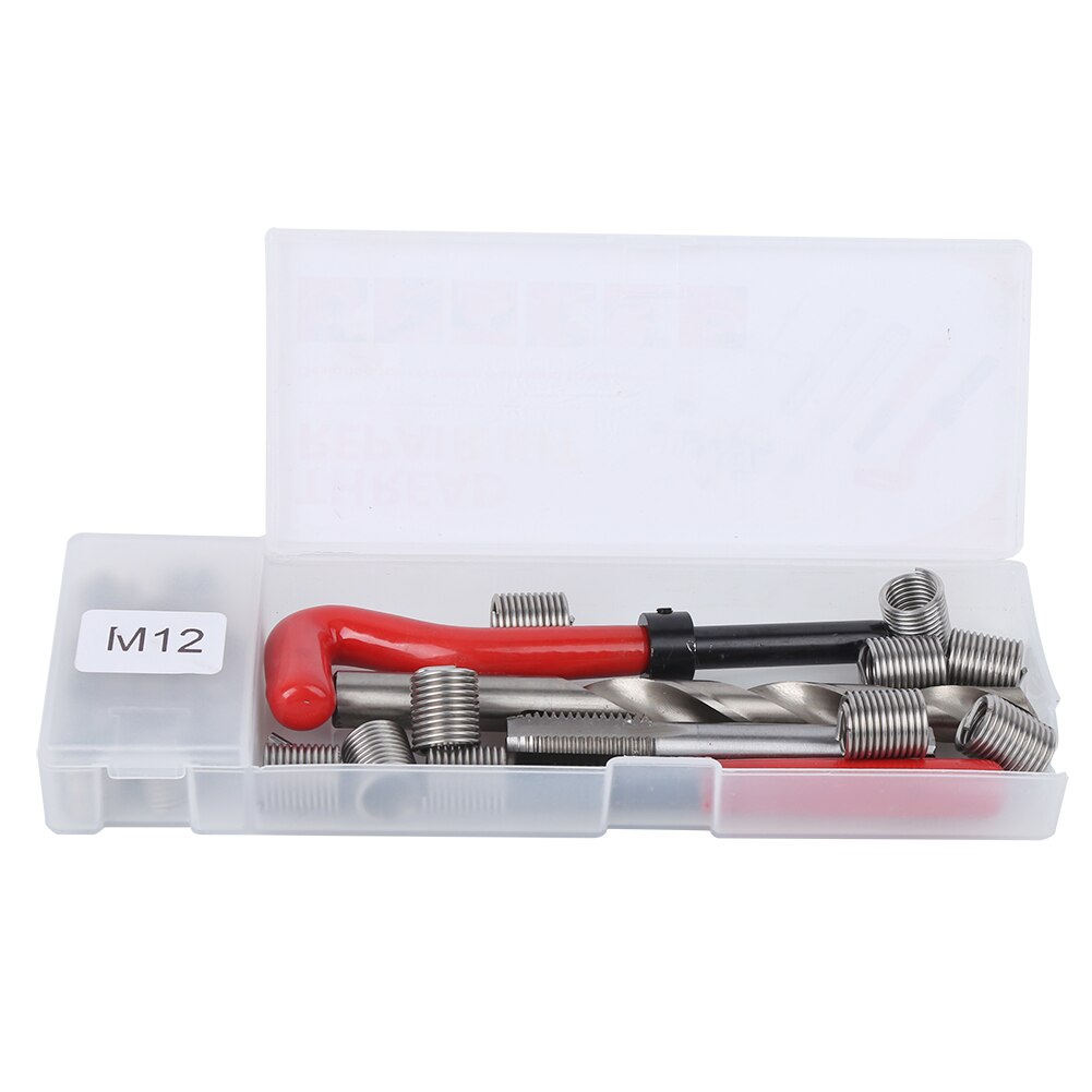 25 Stuks M12 Draad Reparatie Kit Draad Tap Boor Schroefdraad Inserts Beschadigde Schroefdraad Reparatie Tools