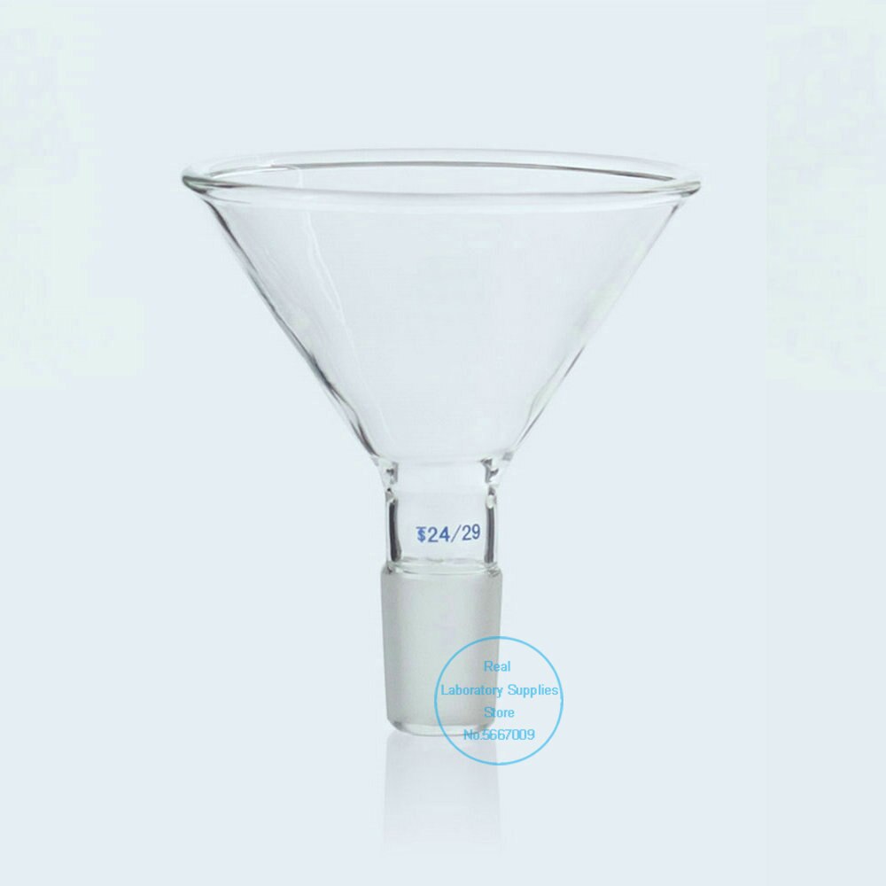 1Pcs Clear 50mm to 150mm Glass Conical Feed Funnel With Standard Ground-in Mouth For Using In Lab Experiment Supply