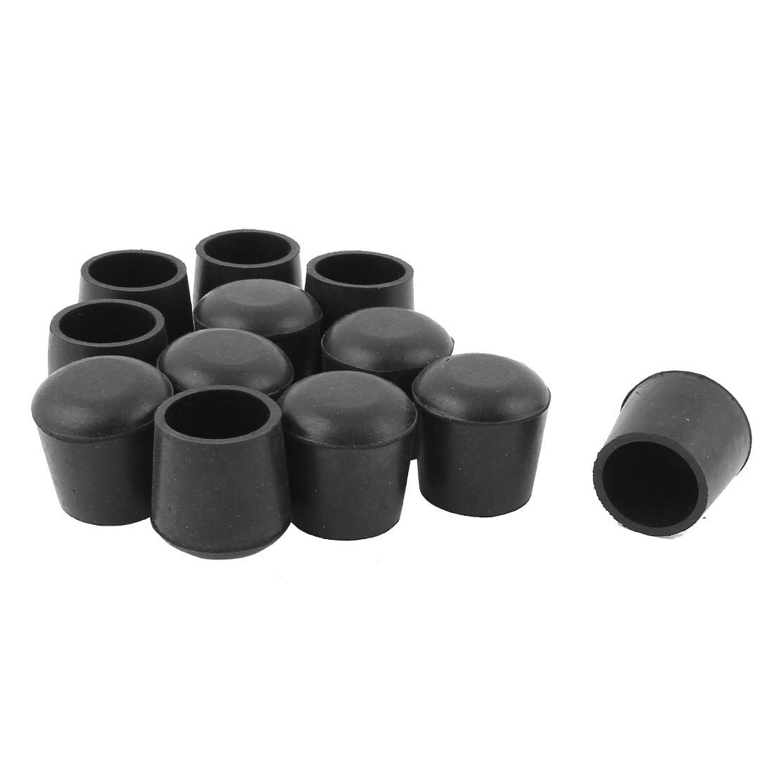 Rubber feet for walking aids stool chair top rubber feet, 12 pieces, black