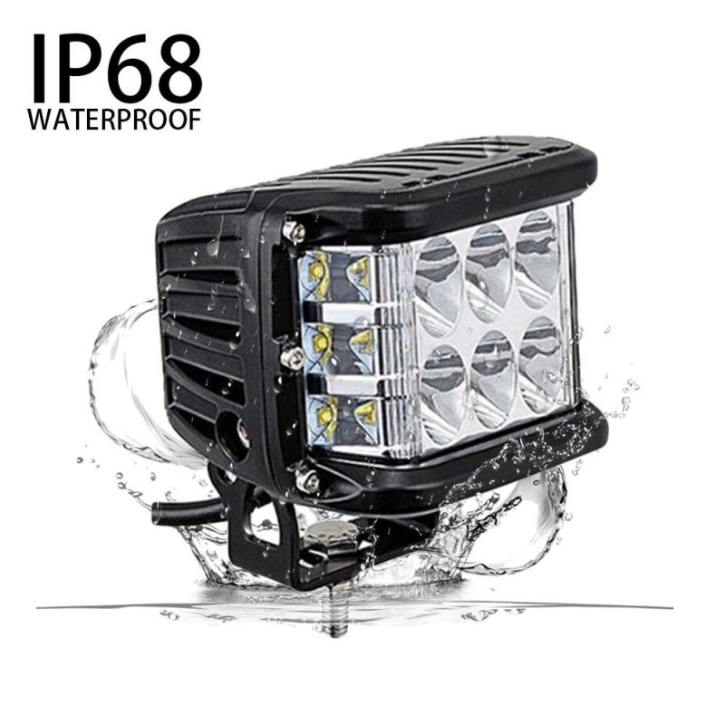 Barra de luces LED para coche, 12 LEDs, 45W, 12V, 24V, foco cuadrado redondo, Mini barra LED para camión, todoterreno, accesorios para todoterreno