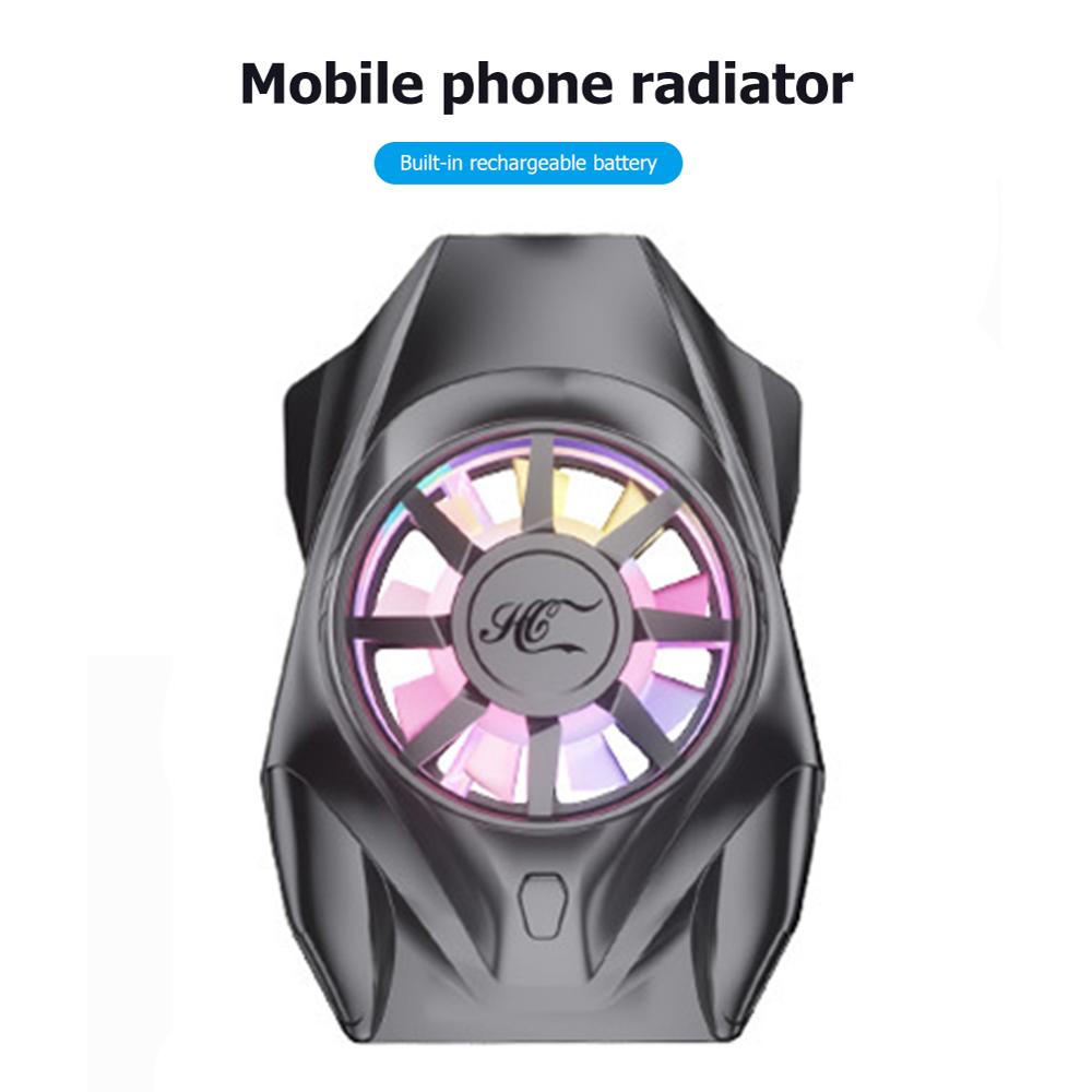 Newest Mobile Phone Cooling Artifact Wireless Silent Phone Radiator Build-in Battery with Colorful Light Suit for Most Phones