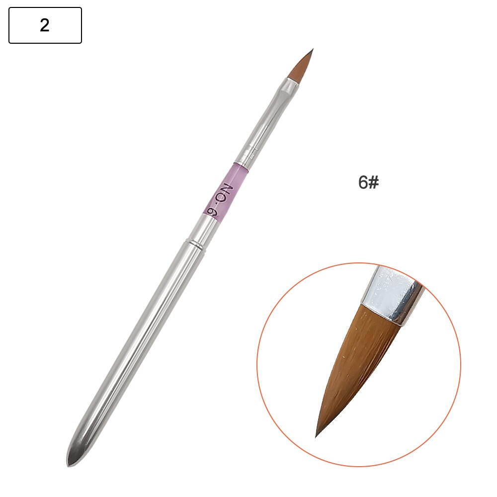 1p Kristall Nagel Pinsel 1 stücke Metall Gravur Malerei Nagel Kuli UV Gel Nagel Pinsel: Nein6