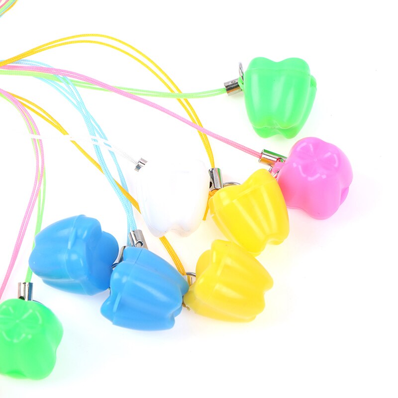 10Pcs Tooth Shape Kids Teeth Storage Boxes Child Baby Deciduous Tooth Organizer Mini Plastic Container Small Box