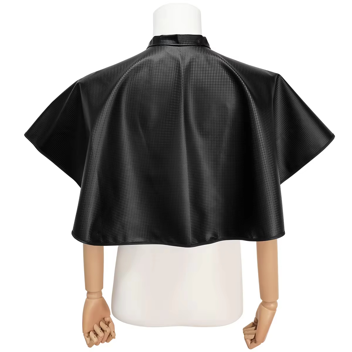 Capa para teñir el cabello, herramientas de peluquero negro, Collar para colorear de peluquería de silicona, capa de corte de pelo impermeable para salón de barbería: Gris oscuro