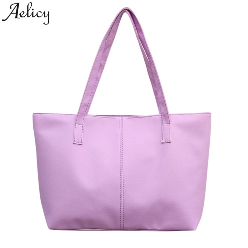 Aelicy senhora hangbag macio couro do plutônio preto grande capacidade totes saco de compras alta qualidade messager saco feminino c30: Lavanda