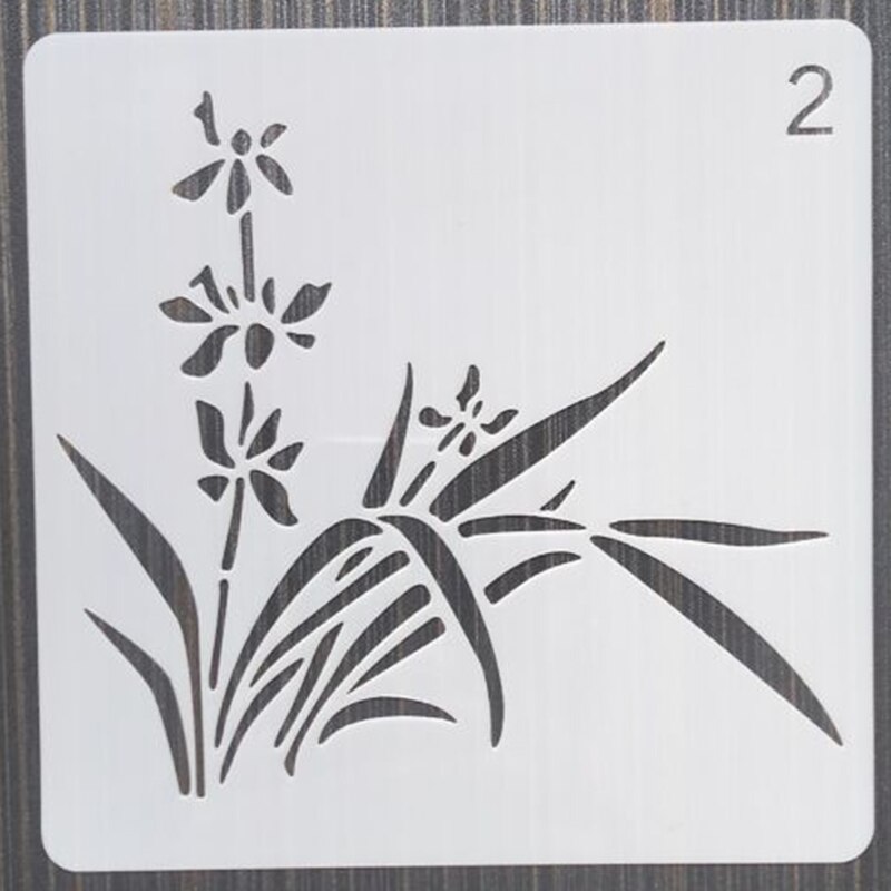 1 sztuk 13Cm kwiat wielokrotnego użytku DIY nawarstwianie szablony malowanie ścian meble kolorowanka szablony robić albumu szablon robić dekoracji: dc2