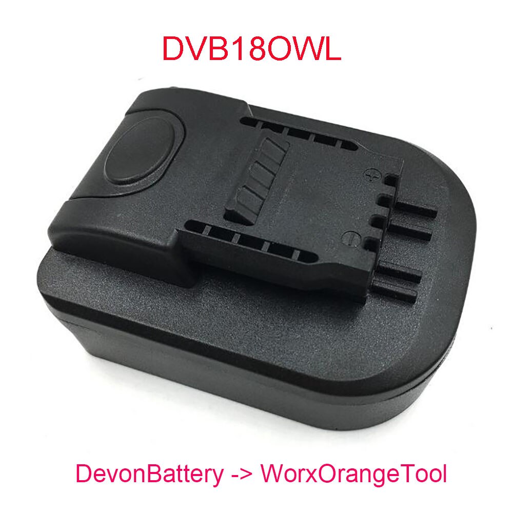 Adapter WA4600 DWB18OWL MTB18OWL MWB18OWL use Makita DeWolt Milwaukee Devon Li-ion Battery on Worx Orange Small Foot 20V Tool: DVB18OWL