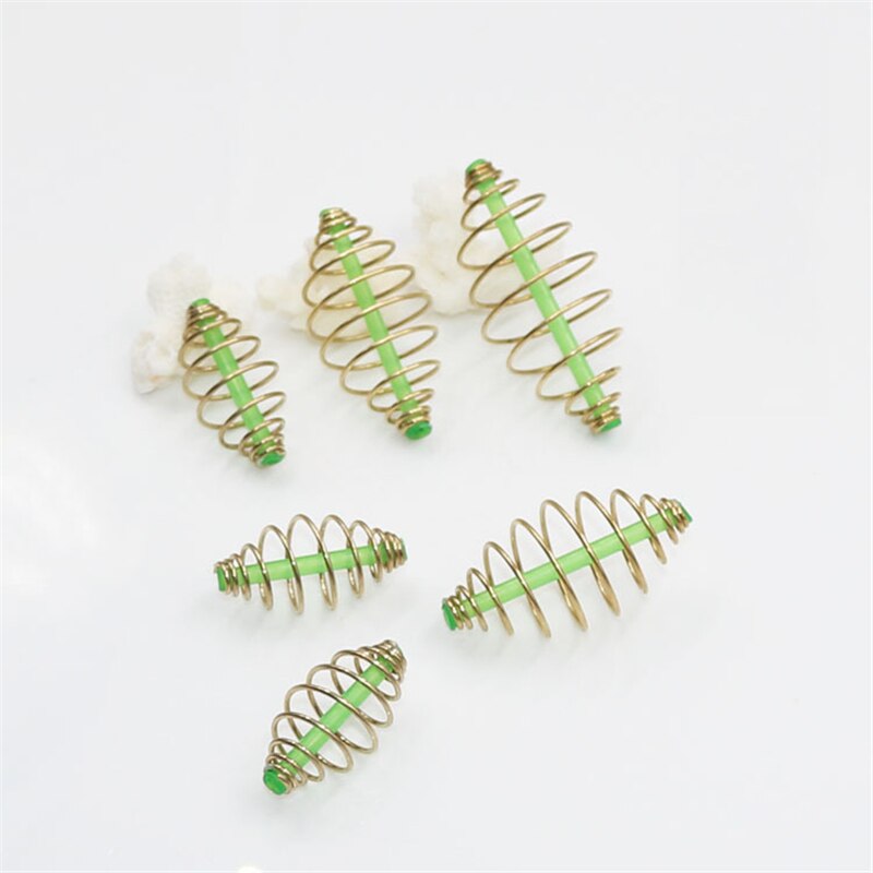 10pcs/lot Carp Fishing Spring Feeder Fishing Bait Cage for Carp Fishing Fresh &amp; Saltwater Inline Method Feeder 3 Sizes