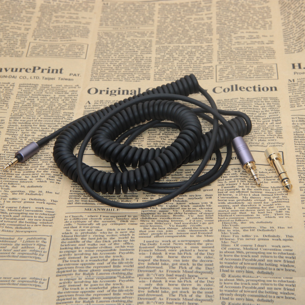 Poyatu ATH-M50xBT Cable en espiral de alivio de resorte para Audio-Technica ATH-M50xBT2 M50xBT ATH-SR50BT Cables para auriculares Cable
