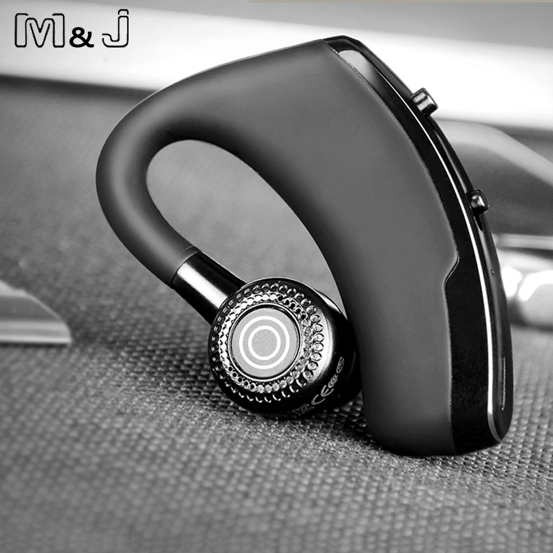 M & J V9 Handsfree Business Bluetooth Hoofdtelefoon Met Microfoon Voice Control Draadloze Bluetooth Headset Voor Drive Noise Cancelling