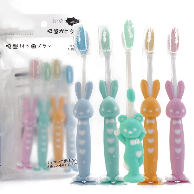 4Pc Silicone Baby Tooth Brush Training Toothbrush For Baby Feedig Short Food Grade Mommy Newborn Teeth Brush