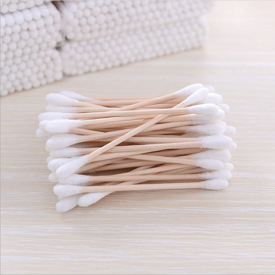10*100 pièces coton-tige bambou coton-tige Micro brosses oreille bâtons réutilisable coton-tige ouate bâtons en bois oreilles outils de nettoyage