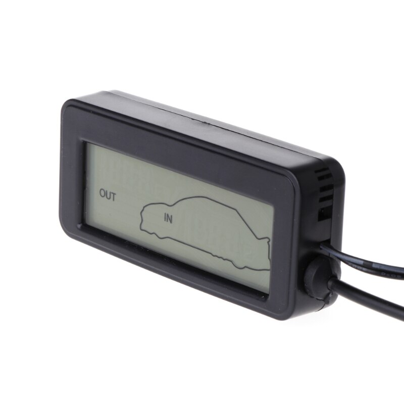 Mini Digital Car LCD Display Indoor Outdoor Thermometer 12V Vehicles 1.5m Cable Sensor B95A