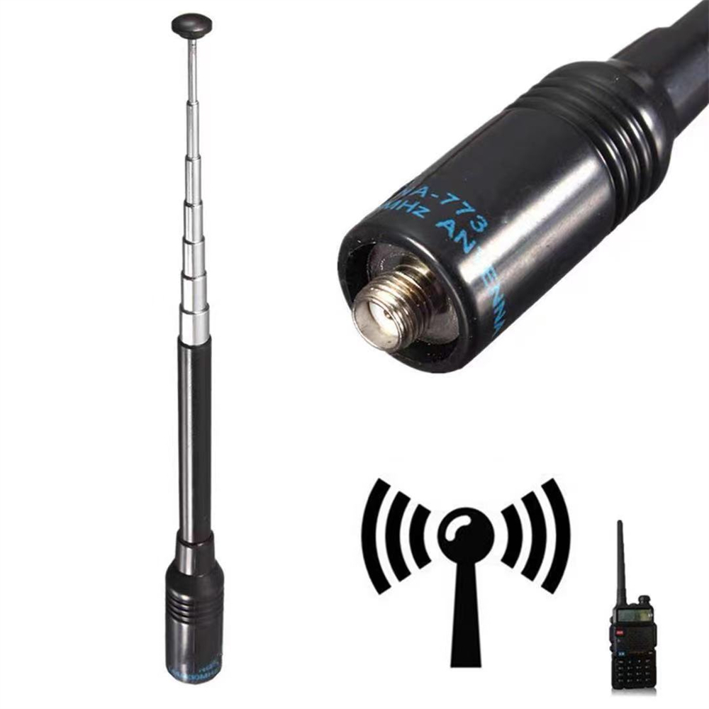 Handheld Telescopische Antenne NA-773 SMA-F UHF + VHF voor BAOFENG UV-5R/82/B5/B6 888S Accessoires