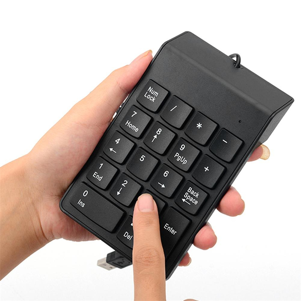 Klein Formaat 2,4 GHz USB Draadloos Numeriek Toetsenbord Numpad 18 Toetsen Digitaal Toetsenbord Voor Bank Accounting Teller Laptop Notebook Tabletten
