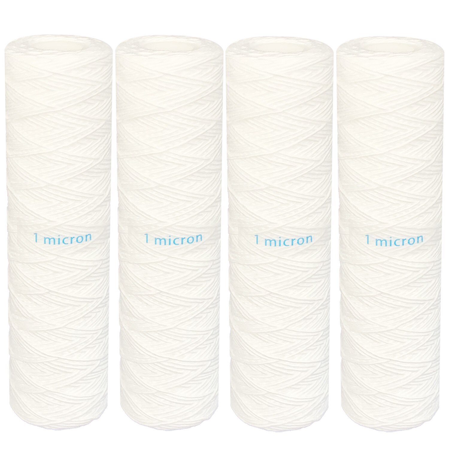 10 "X 2.5" String Wond Vervanging Water Filter Cartridge 1 Micron Voor Elke 10 "Filterhuis Of ro Unit - 4 Pack
