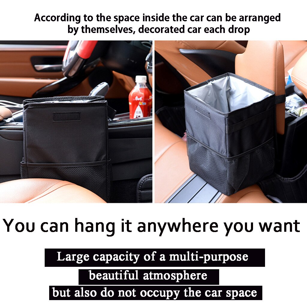 12L Car Trash Garbage Can Waste Dust Bin Storage Box Rubbish Bag Bucket durable для авто аксесуары