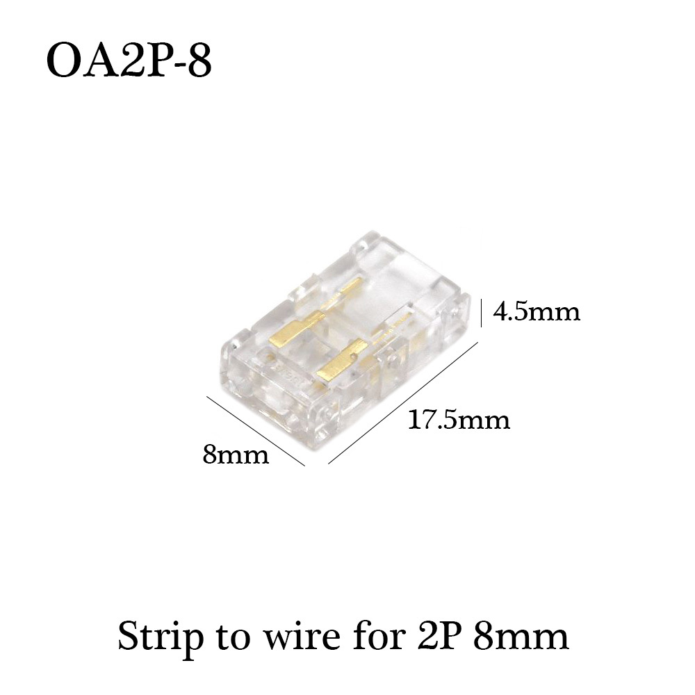 COB Strip to Wire LED Connectors 5 8 10mm Connection Solderless Extension For CCT FCOB RGB LED Strip Lights 2 3 4 Pin Connector: Dark Grey / 10-19Pcs
