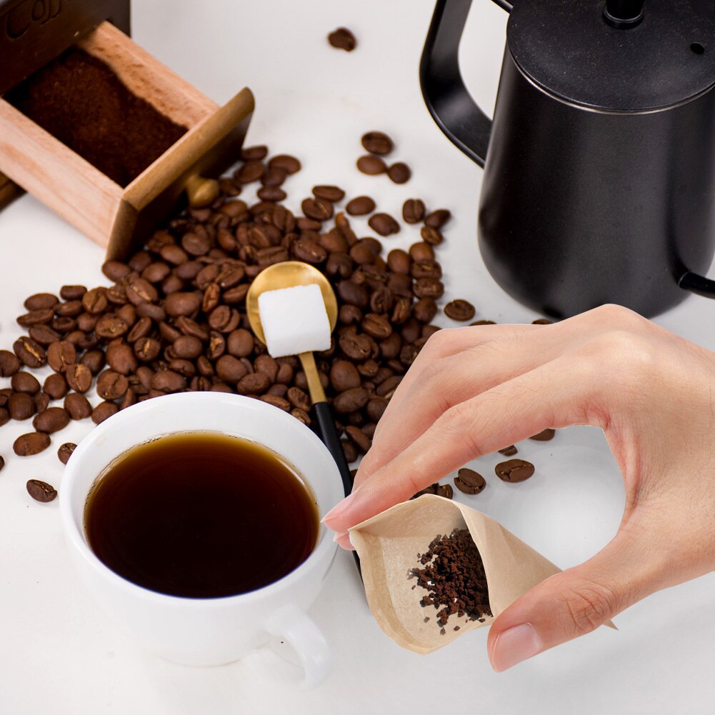 300pcs Filter Paper Tea Bag Infuser Safe Environmental Disposable Empty Unbleached Drawstring Non-toxic Strong Penetration