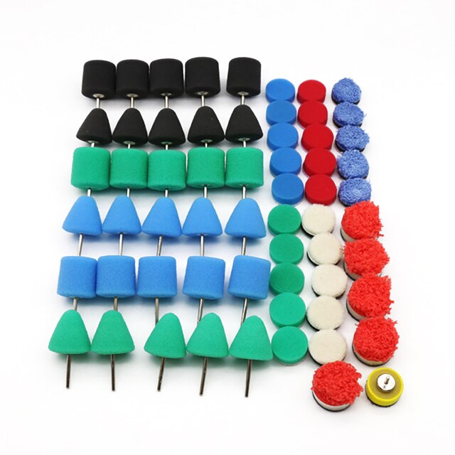 Mini Kit de pulido para coche, pulidor de detalles de belleza con herramientas de extensión, almohadillas de pulido para coche, pulidor rotativo: 61pcs