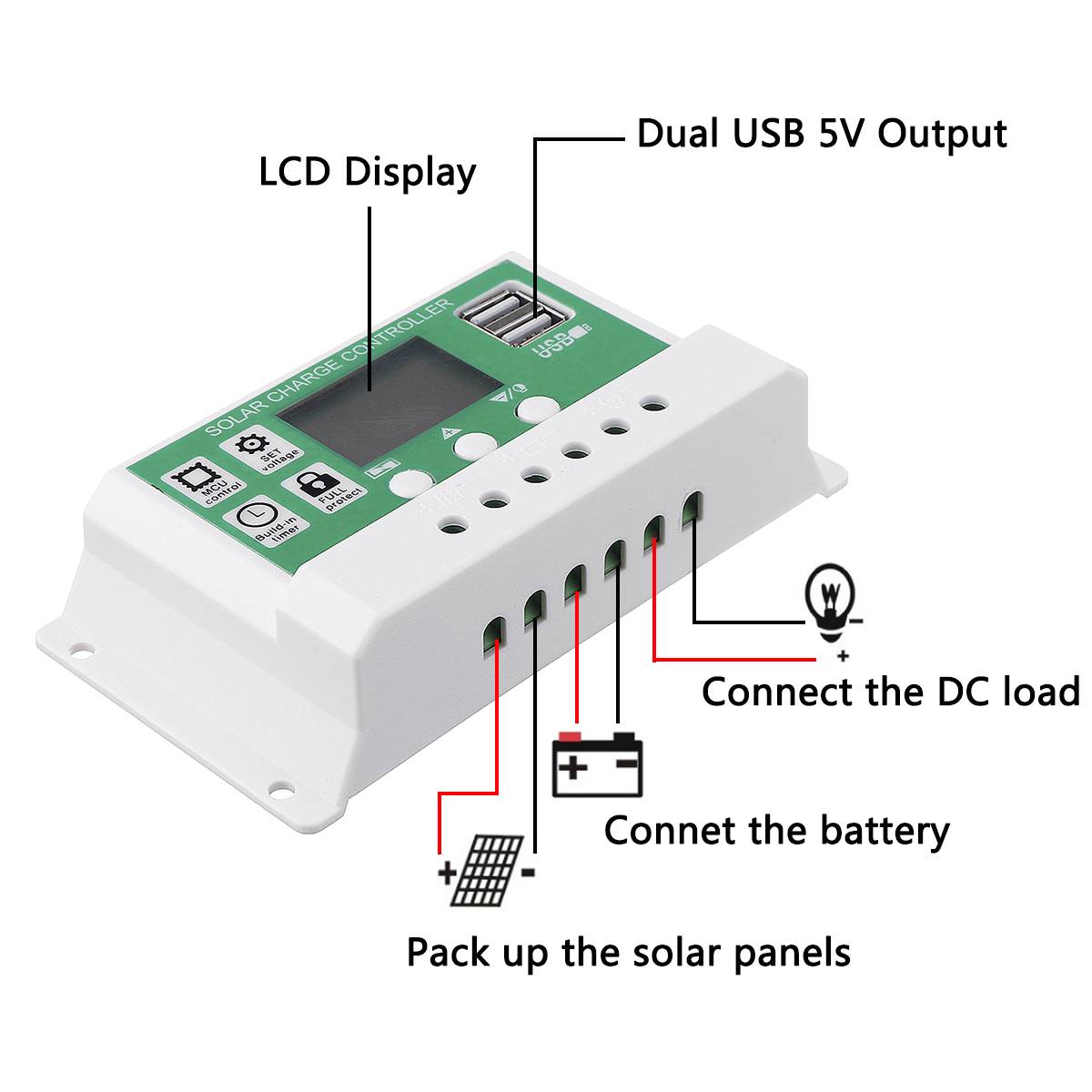 Panel Solar Flexible de 12/24V, 30W/50W, controlador 10A-30A, cargador de coche para RV, barco, pantalla LCD, controlador de carga de Panel Solar PWM