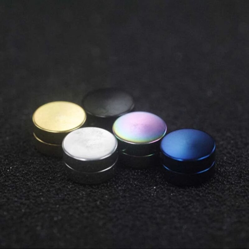 Runde SchöNe Kreis Nicht durchbohren 1PC Starke Magneten Magnet Ohr Mens Clip etwa6mm/8mm/10mm/12mm5 Farben Mädchen Ohrringe