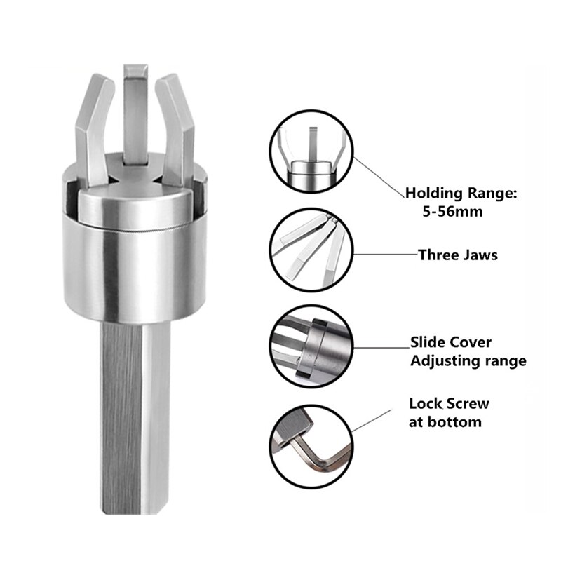 Automatic Sprue Puller 16 20 25 32 mm Feeder CNC Three Claws Clipper Back-Pull Extractor Lathes Drawing Tools Sqaure Round Bar