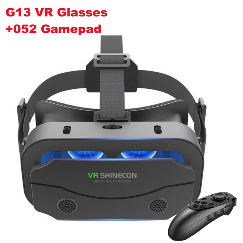 G13 IMAX gigantisch scherm Virtual Reality 3D-bril Google Cardboard Box VR-helm voor 4,7-7 "telefoon, ondersteuning voor gamecontroller-speler: WHITE