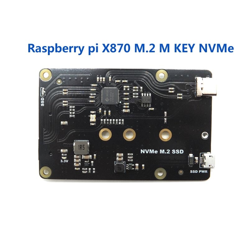 Raspberry Pi NVMe M.2 2280/2260/2242/2230 SATA SSD, placa de expansión NAS X870 para Raspberry Pi 3 b +/3B/ROCK64