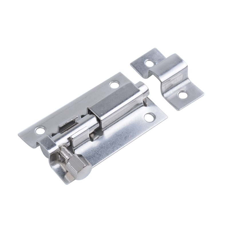 Thickened Sliding Bolt Door Lock Stainless Steel Slide Latch Lock Safety Door Barrel Bolt Privacy Latch Easy to Install: 2 Inch / Silver