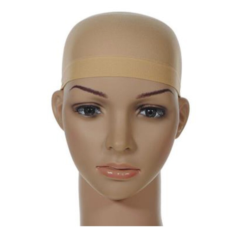 2bags (2pcs/bag) Wig Cap For Making Wigs Stocking Wig Liner Cap Snood Nylon Stretch Mesh In 2 Colors hairnets