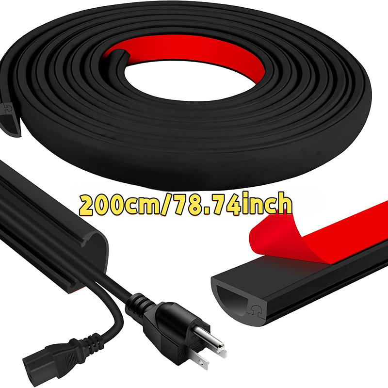 200/300cm Draadverberger Kit voor Wandmontage Tv Kabelhoezen Raceway Kabelmanagement Snoerorganizer Verbergen Snoeren Management Organizer: Bruin