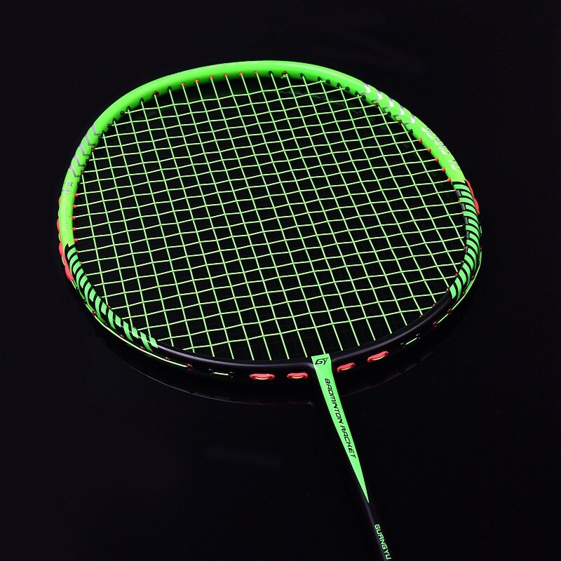 Professionele Carbon Badminton Rackets Super Licht Racket Tas Carbon Racket Strung Offensief Defensieve Volwassen Sport: F