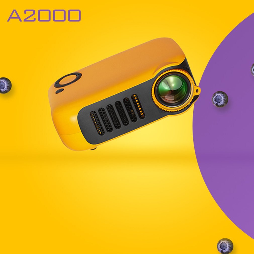 A2000 téléphone portable 1080P haute définition mini projecteur intelligent portable ménage ou extérieur enfants projection