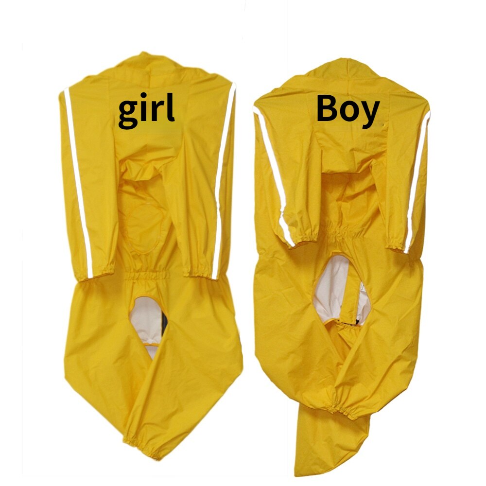 Regenmantel für hunde, reflektierend, wasserdicht, für vierbeiner, komplett inklusive schwanzschutz, regenmantel für mittelgroße und große hunde