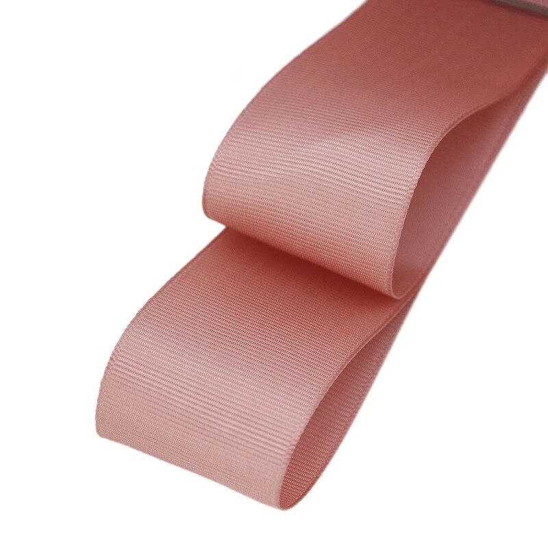 (10 Meter/Roll) Roze Vlees Grosgrain Lint Cadeaupapier Kerstmis Linten Kant