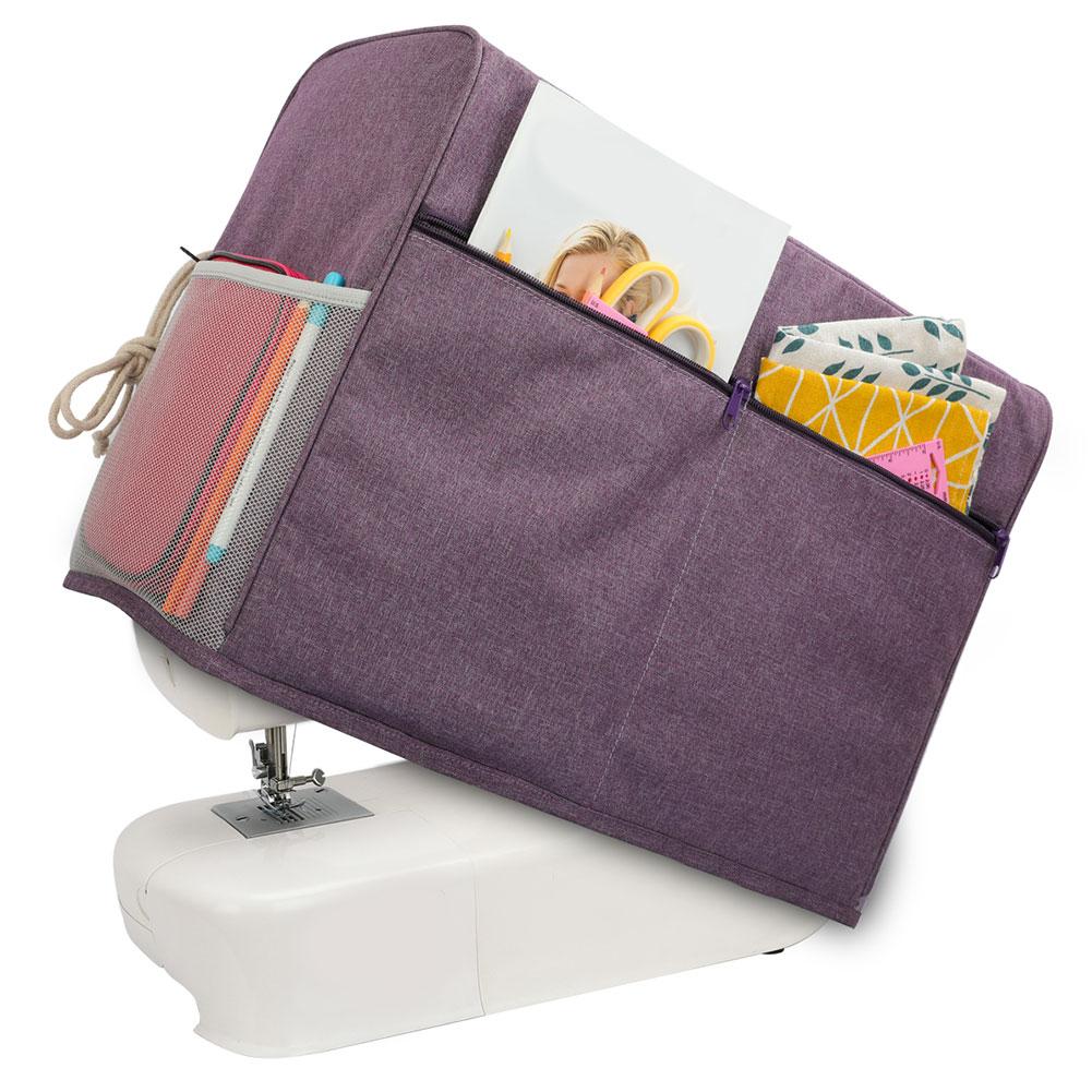 Macchina da cucire Della Polvere di Protezione Della Copertura del Panno Sacchetto di Immagazzinaggio con Tasche per La Macchina Da Cucire E Accessori Acqua-resistente nylon Nuovo: viola